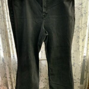 Jen7 from 7 for All Mankind Faded Black Slim Bootcut Jeans Size 20